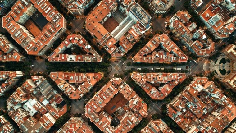 Vista aèria de l'Eixample de Barcelona