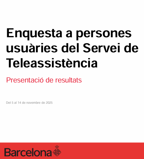 Portada: 05. Enquesta a persones usuàries del servei de teleassistència (2025)